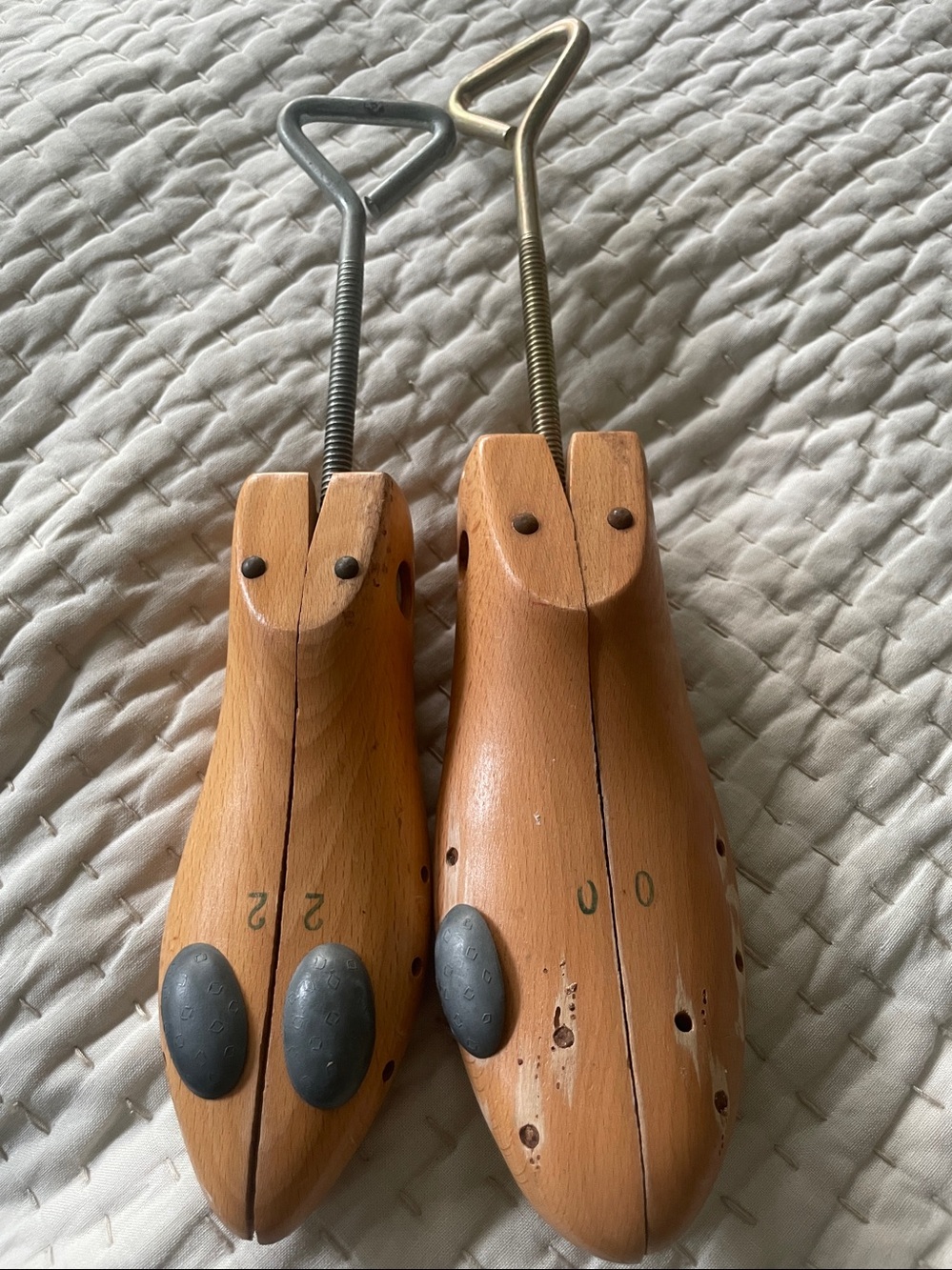 2 Vintage Wooden Shoe Stretchers 2 and 0 Made in Slovenia